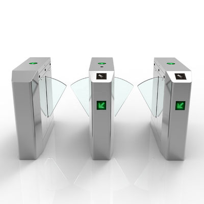 Chiều rộng lối đi 550mm RFID Flap Turnstile Lối vào có thể thu vào cho căn hộ