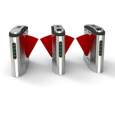 Rs485 Flap Barrier Turnstile Face / Fingerprint / RFID Card Reader Hỗ trợ đơn / hai làn đường