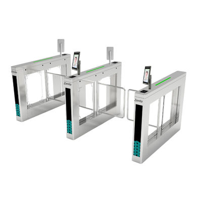 Cổng xoay tiết kiệm không gian Zento, thiết kế mỏng, kiểm soát truy cập hai chiều với đèn LED