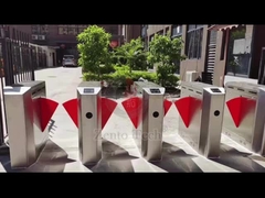 Chiều rộng lối đi 550mm RFID Flap Turnstile Lối vào có thể thu vào cho căn hộ